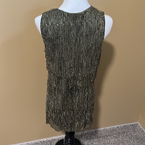 🎀 Christopher & Banks Metallic Layered Blouse - Picture 3 of 5